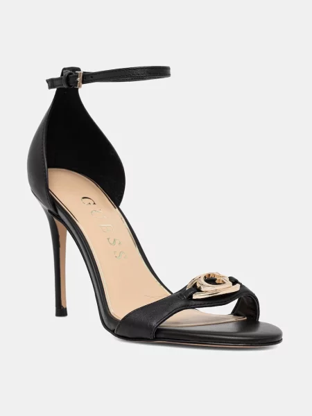 Guess sandale cu cui piele KABRINA negru