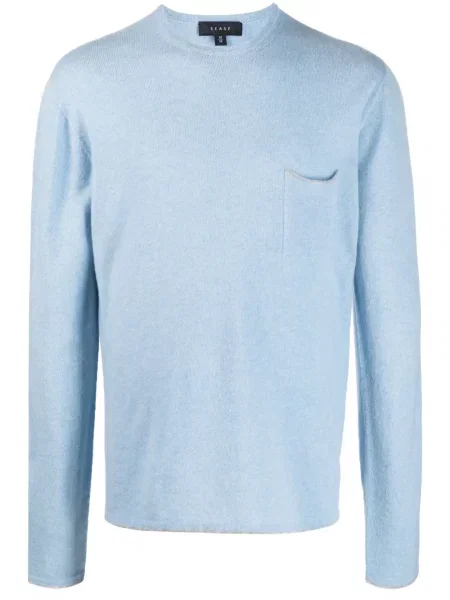 Pulover Sease din cașmir albastru
