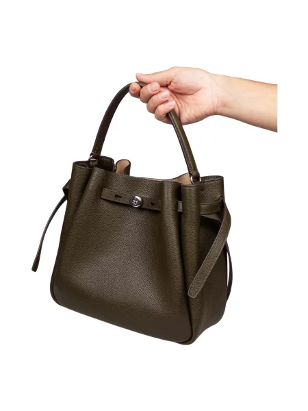 Tory Burch torebka tote skórzana Romy zielona