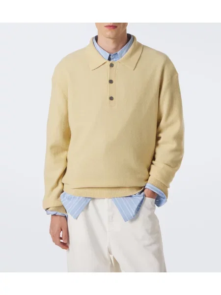 Tricou polo Frame de lână galben