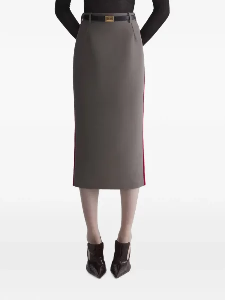 Fustă tip creion Mugler gri