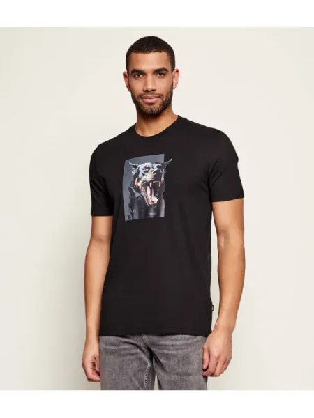 BOSS ORANGE Tricou Te_Dobermann | negru