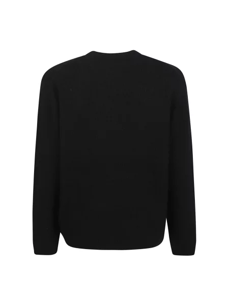 Maison Kitsuné sweter z dodatkiem wełny Dressed Fox Intarsia Wool czarny
