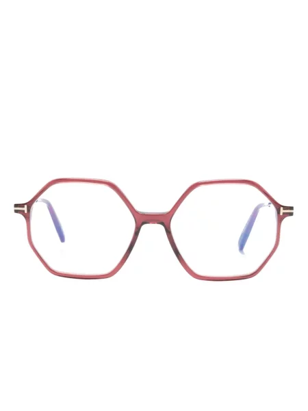 Ochelari de soare Tom Ford Eyewear cu imprimeu geometric roz
