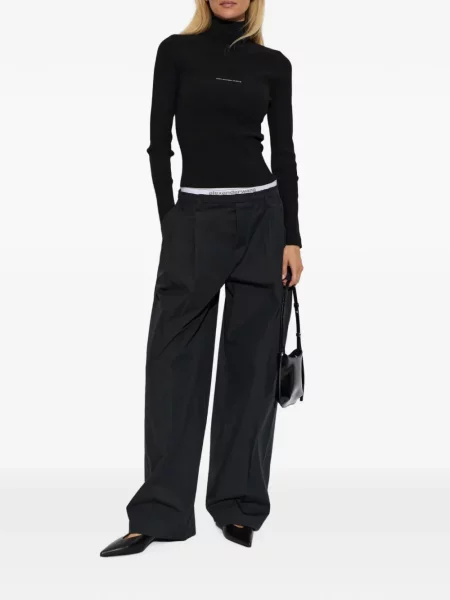 Pantaloni Alexander Wang cu autograf negru