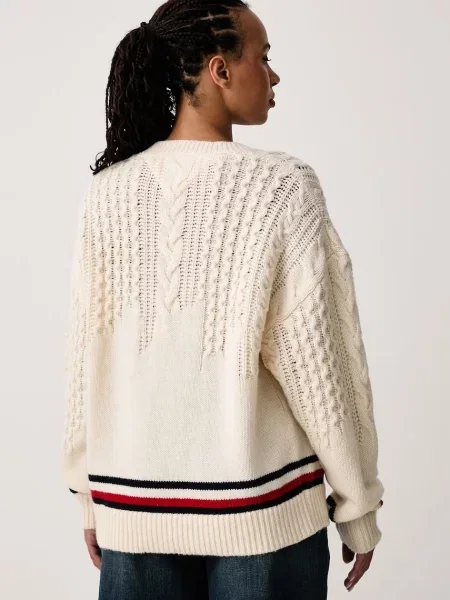 Tommy Jeans sweter wełniany beżowy