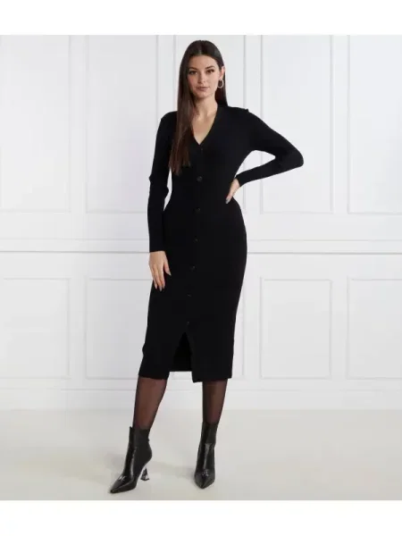Karl Lagerfeld ruha midi testhezálló fekete