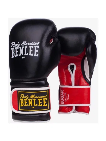 Rękawice Benlee Sugar Deluxe czarne czerwone 12 białe