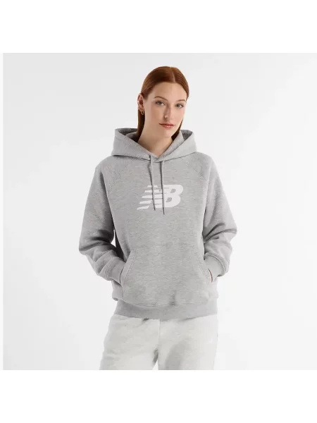 Mikina New Balance Fleece Hoodie athletic grey šedá