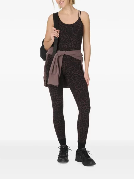 Κολάν Sweaty Betty με ψηλή μέση με σχέδιο με λεοπαρ μοτιβο καφέ