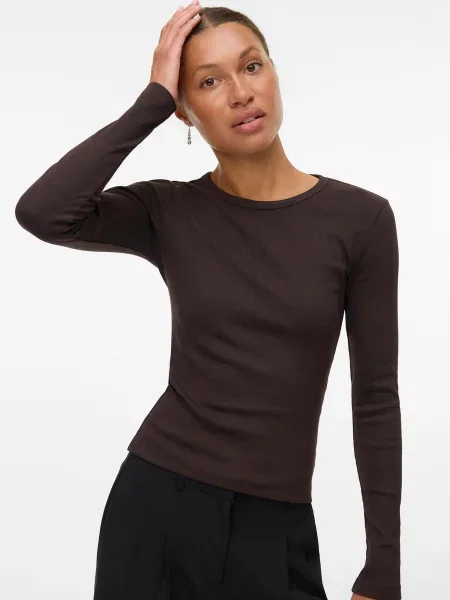 VERO MODA Tricou VMCHLOE ciocolatiu maro