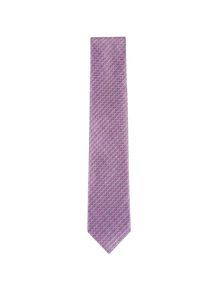Cravată Brioni cu imprimeu geometric albastru