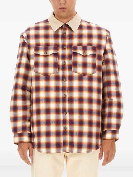 Карирана риза Marant оранжево