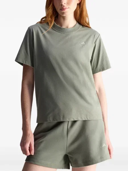 Tricou Adidas By Stella Mccartney cu imagine cu decolteu rotund verde