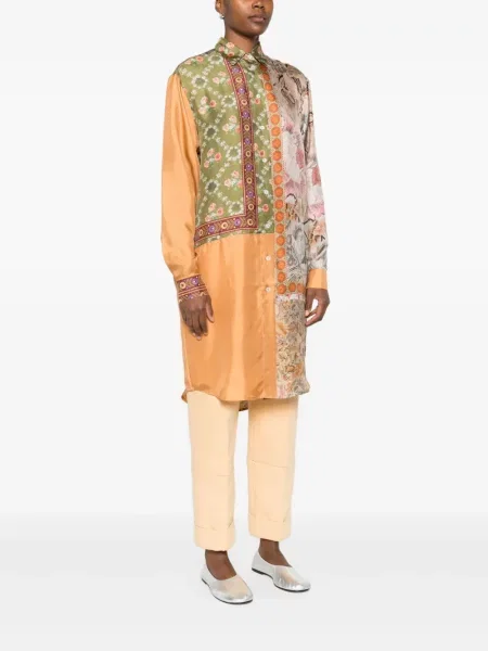 Cămașă Pierre-louis Mascia cu model floral portocaliu