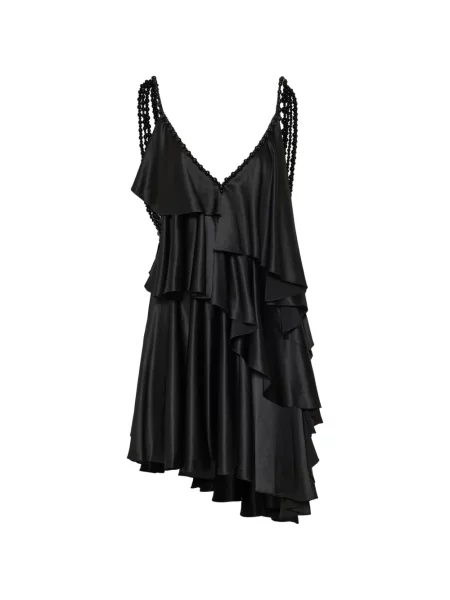 Rochie Balmain cu volane negru