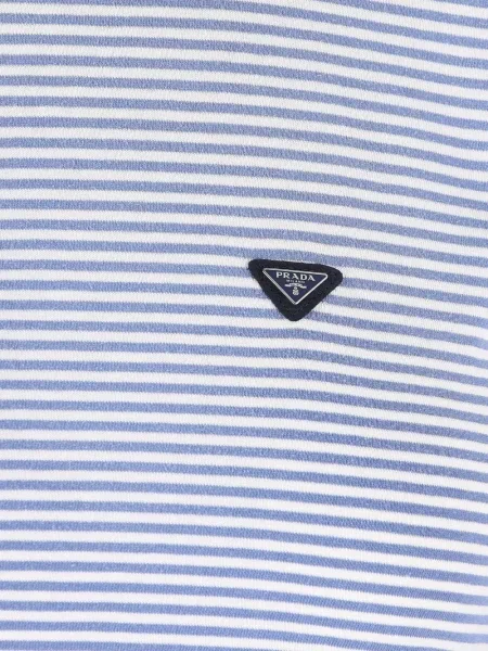 Top Prada cu dungi albastru