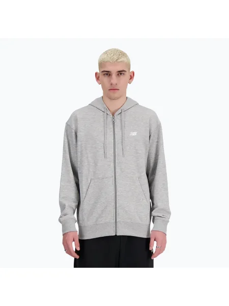 Мъжки суитчър New Balance Stacked Logo French athletic сив