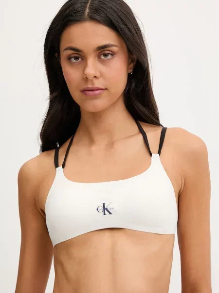 Calvin Klein plavková podprsenka béžová