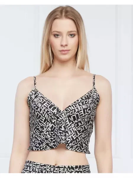 Stella McCartney De mătase top de pijama negru