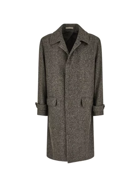 Palton Corneliani cu model herringbone maro