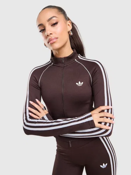 Adidas Bluza Rozpinana Seamless Tt brązowa