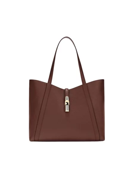 Shopperka Furla skórzana brązowa