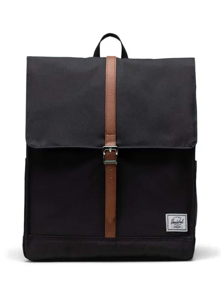 Раница Herschel City Backpack голям с изчистен дизайн черно