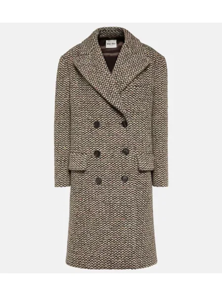 Volneni volnen plašč Miu Miu