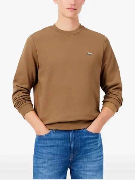 Bluza polarowa Lacoste brązowa