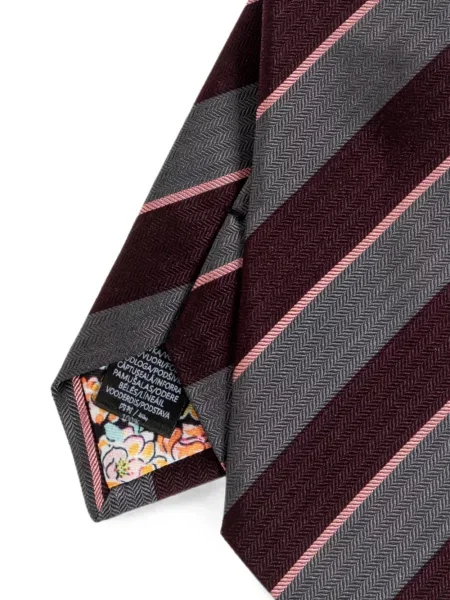 Cravată Paul Smith cu dungi roșu