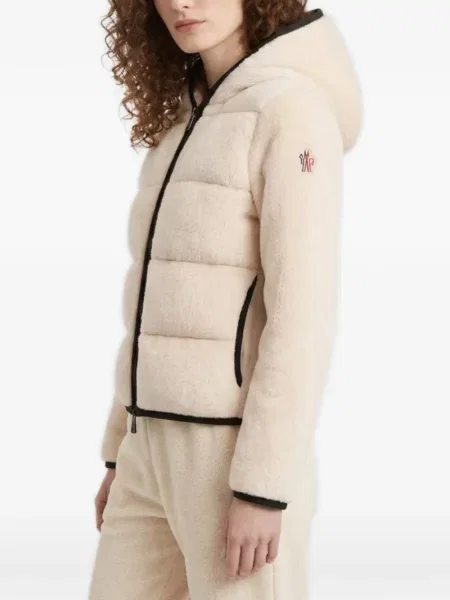 Geacă Moncler Grenoble din fleece cu glugă