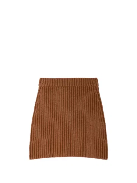 Mały spódnica mini Bompard prążkowana brązowa
