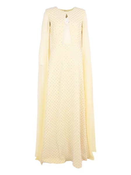 Maksi sukienka maxi Roland Mouret garniturowa żółta