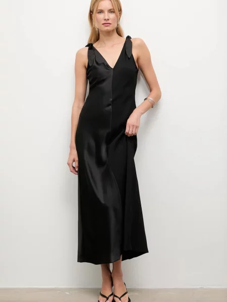 Answear.LAB rochie maxi drept negru