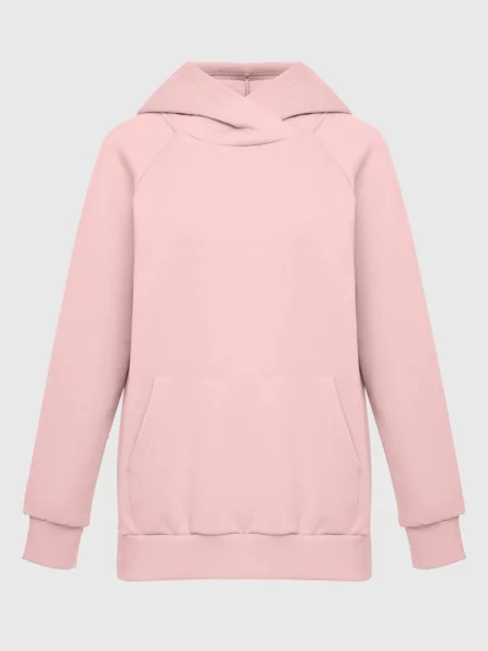 Женское однотонное худи рожева