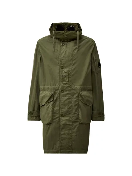 Geacă parka C.p. Company cu glugă verde