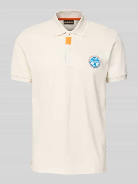 Koszulka polo Napapijri E-Clanis white whisper białe