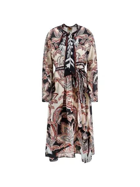 Rochie midi Farm Rio cu funde cu model paisley