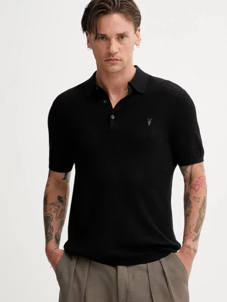 Tricou polo Allsaints negru