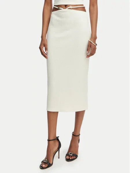 Guess Fustă tip creion Crem