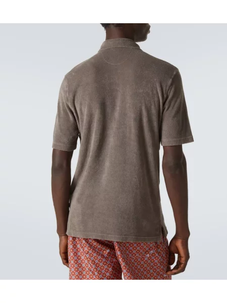 Polo Fedeli din material terry maro