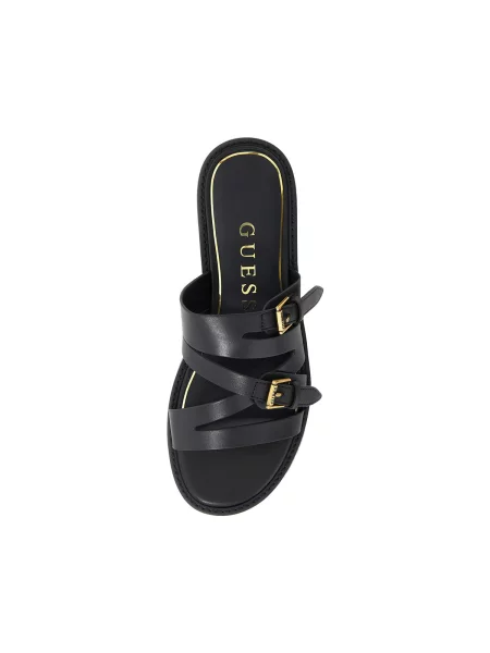 Șlapi Guess din piele negru