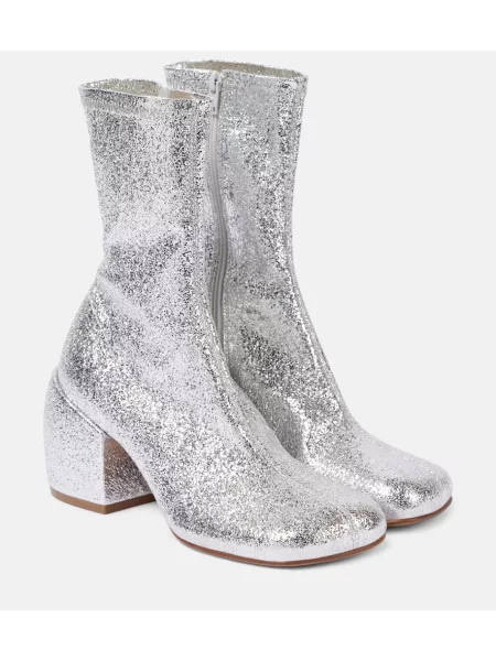 Cizme scurte Dries Van Noten argintiu