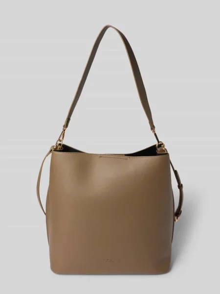 Torba hobo z imitacji skóry model ‘Nelma’ Seidenfelt khaki