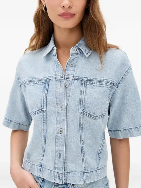 Cămașă Rag & Bone scurtă albastru