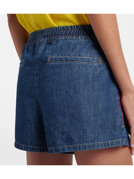 Pantaloni scurți din denim Valentino albastru