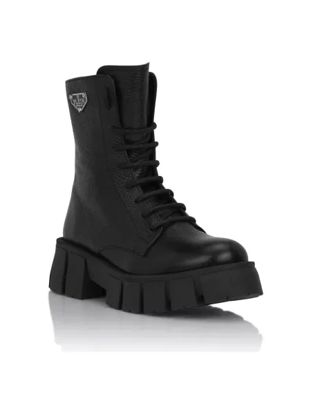 Botki Philipp Plein z logo czarne