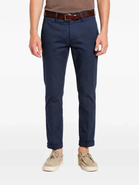 Pantaloni Mason's cu autograf albastru