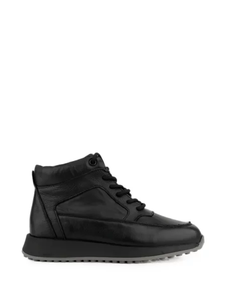 Sneakerși Linda Baumann cu șireturi din dantelă negru